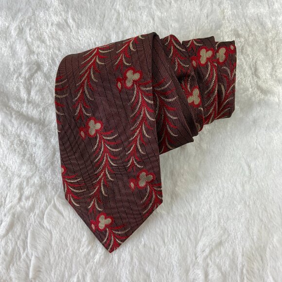 Hand Loom Mens tie Pure silk. India. 1960/70 Casual Floral Retro - Picture 2 of 4
